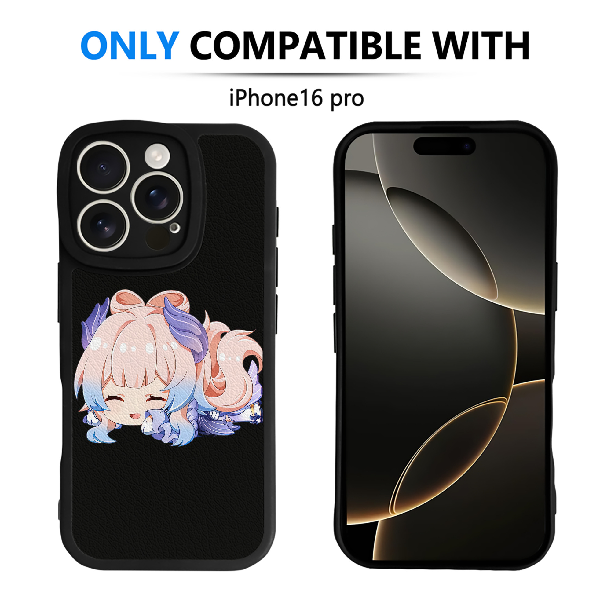 げんし神 珊瑚宮心海 サンゴノミヤ・ココミ genshin Sangonomiya Kokomi 【iPhone 16シリーズ対応】シリコンスマホケース（レザー調） 材質：シリコン